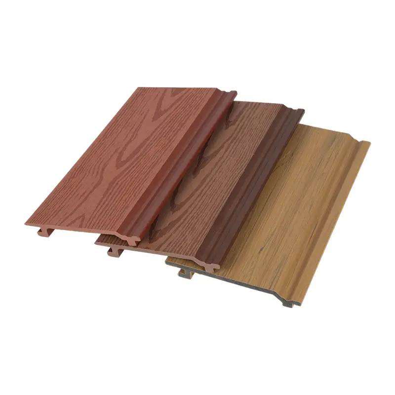 Panou de perete WPC Interlock durabil Placare decorativă exterioară în aer liber